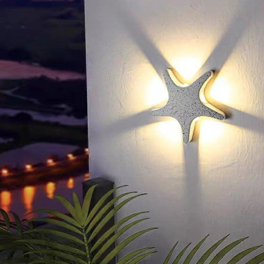 StarShell | Kreative LED-Wandleuchte für Außenbereiche