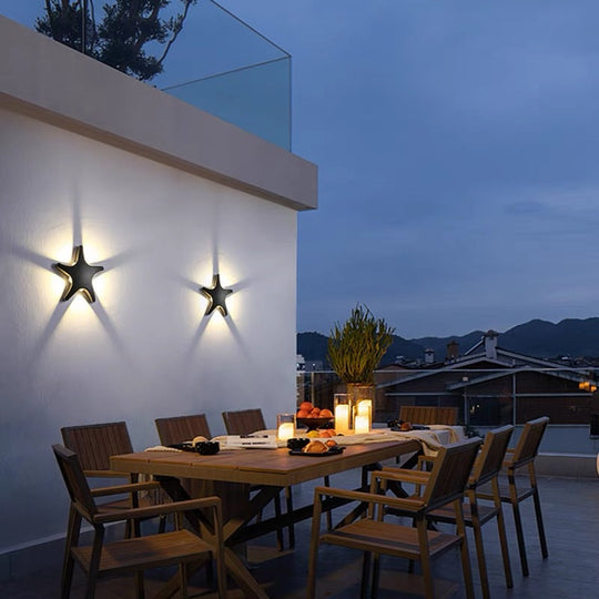 StarShell | Kreative LED-Wandleuchte für Außenbereiche