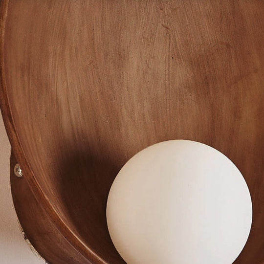 ResinGlow | Runde Wandleuchte aus Harz & Eisen