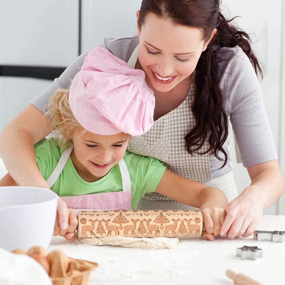 BakeJoy | Nudelholz mit 3D Weihnachtsmotiven4