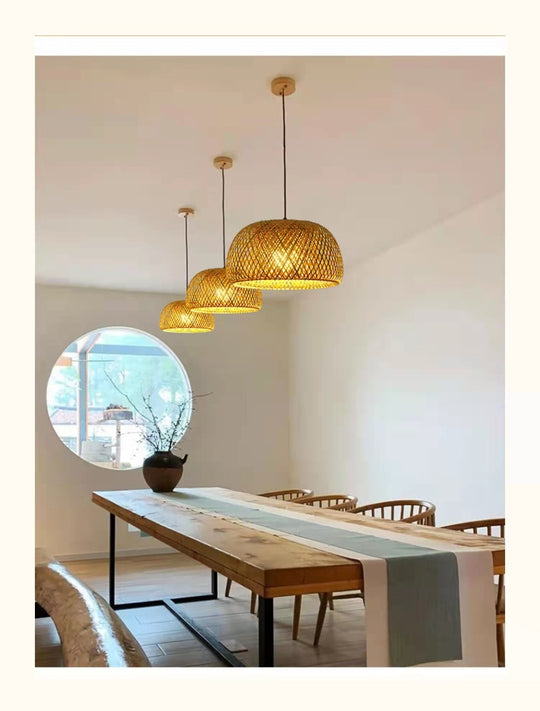BambuLuxe | Handgeflochtene Bambuslampe mit Stil
