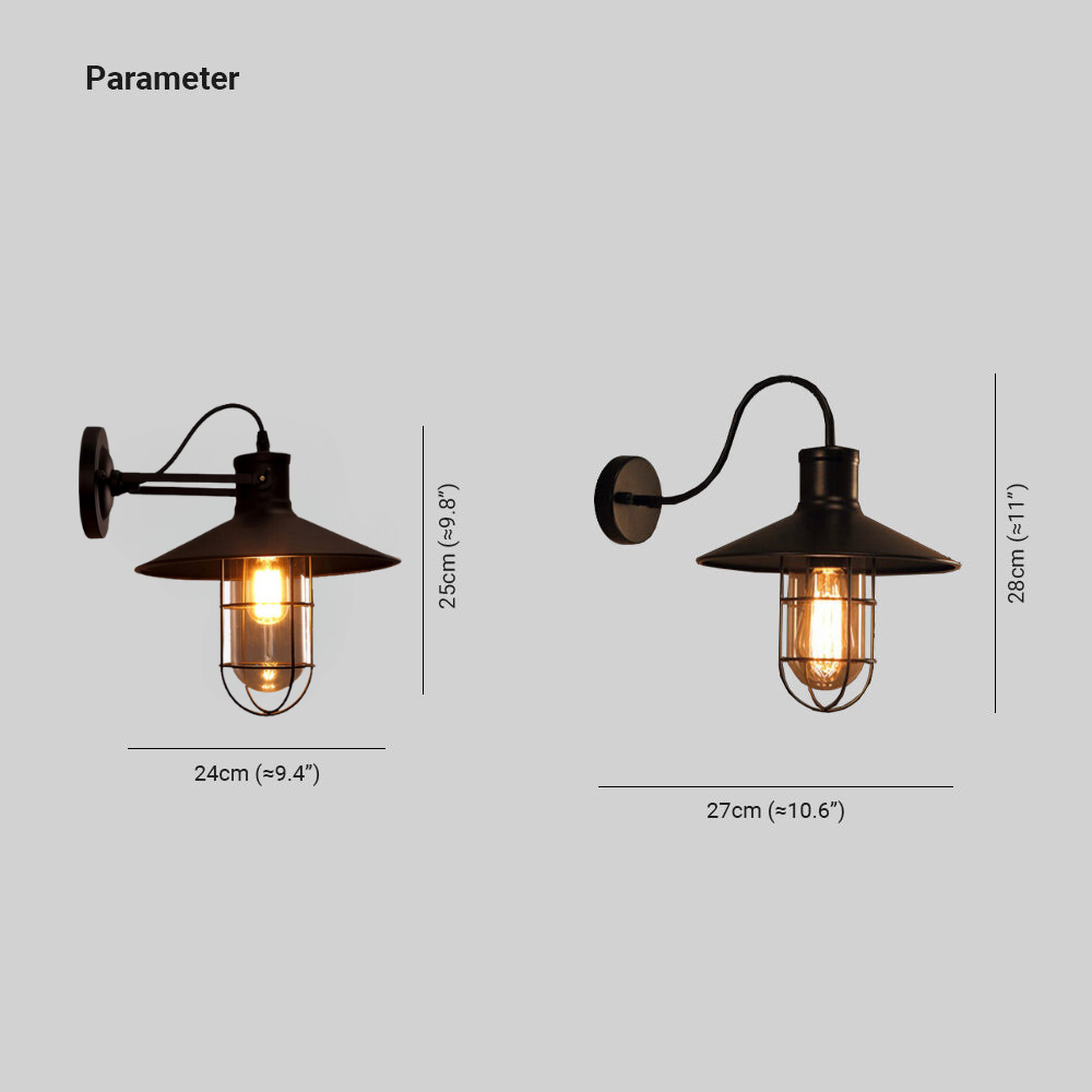 BarnBright | Klassische Wandleuchte im Käfig-Design4