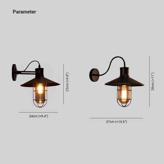 BarnBright | Klassische Wandleuchte im Käfig-Design4
