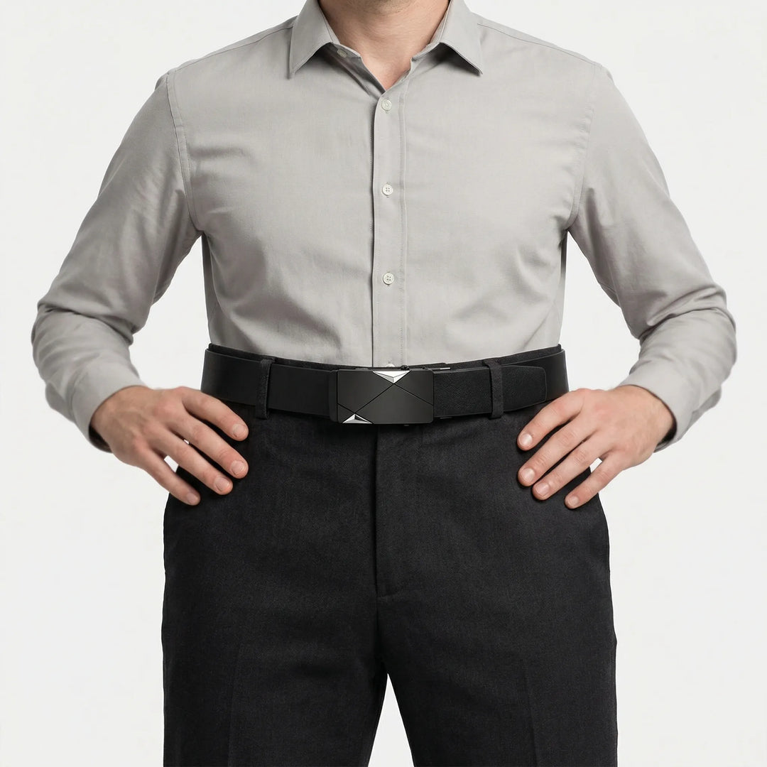 Beltique - Automatikgürtel Mit Modernem Schnalle Silber Decorique.de