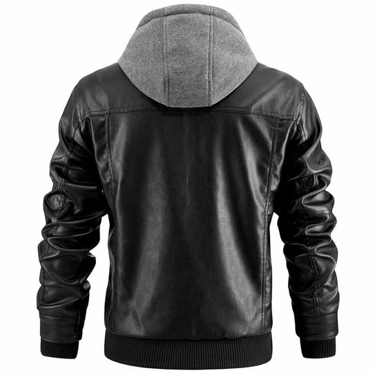 Ben | Premium Lederjacke mit Kapuze | Herren3