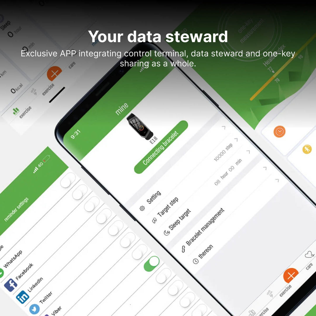 CardioFit | Blutdruck-Smartwatch mit Fitness- & Schlafüberwachung