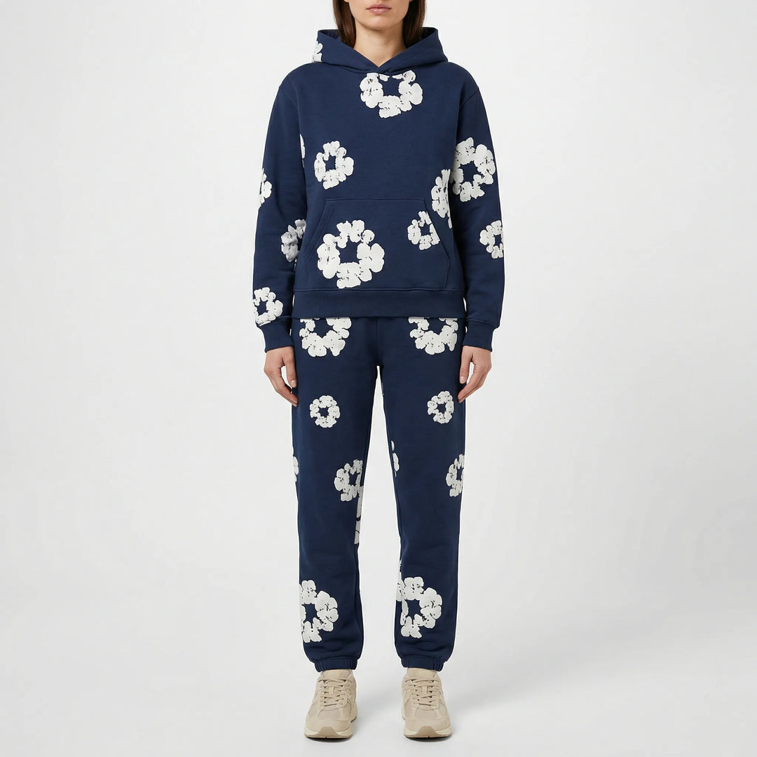 Bloomelle - Zweiteiliges Sportliches Set Dunkelblau Decorique.de