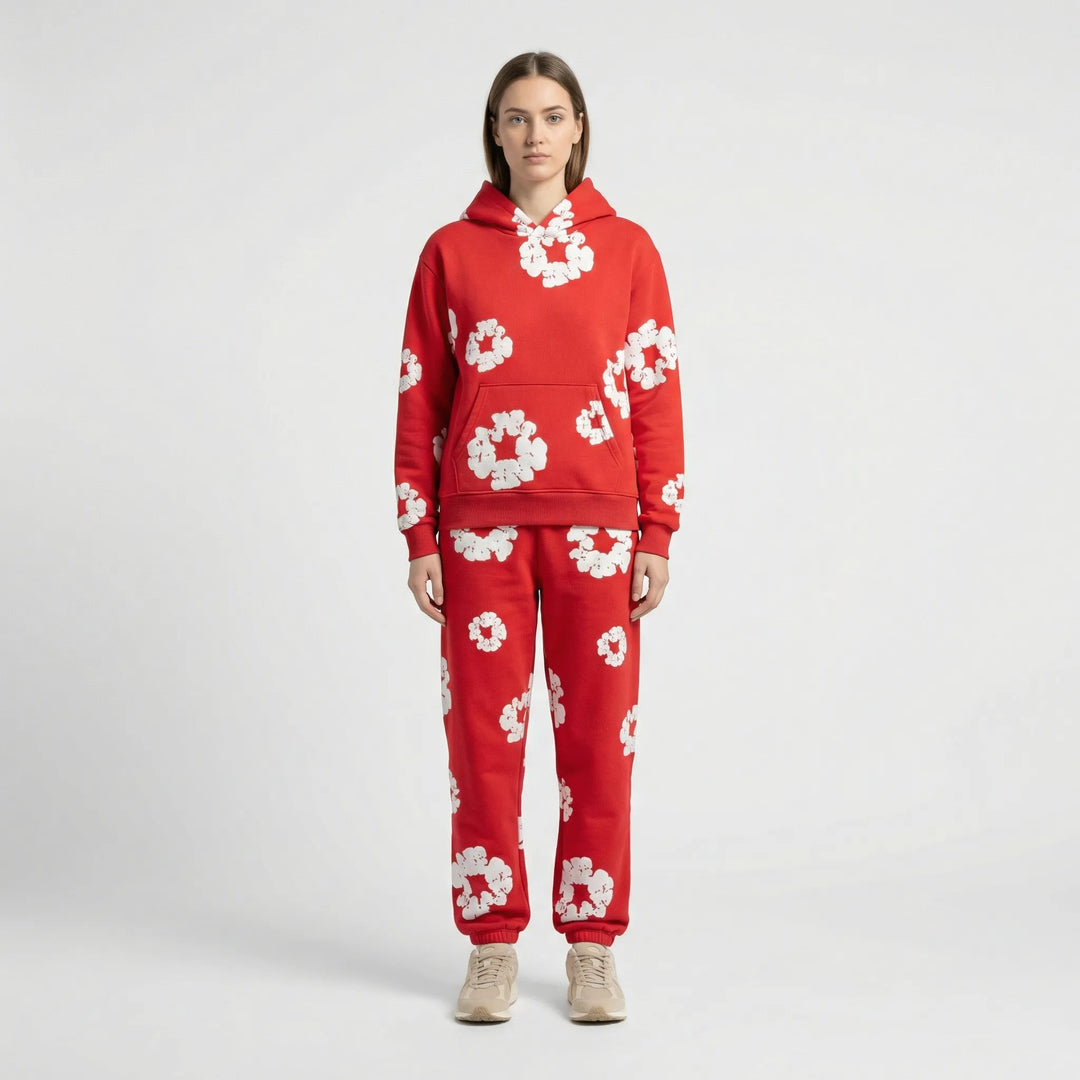 Bloomelle - Zweiteiliges Sportliches Set Rot Decorique.de