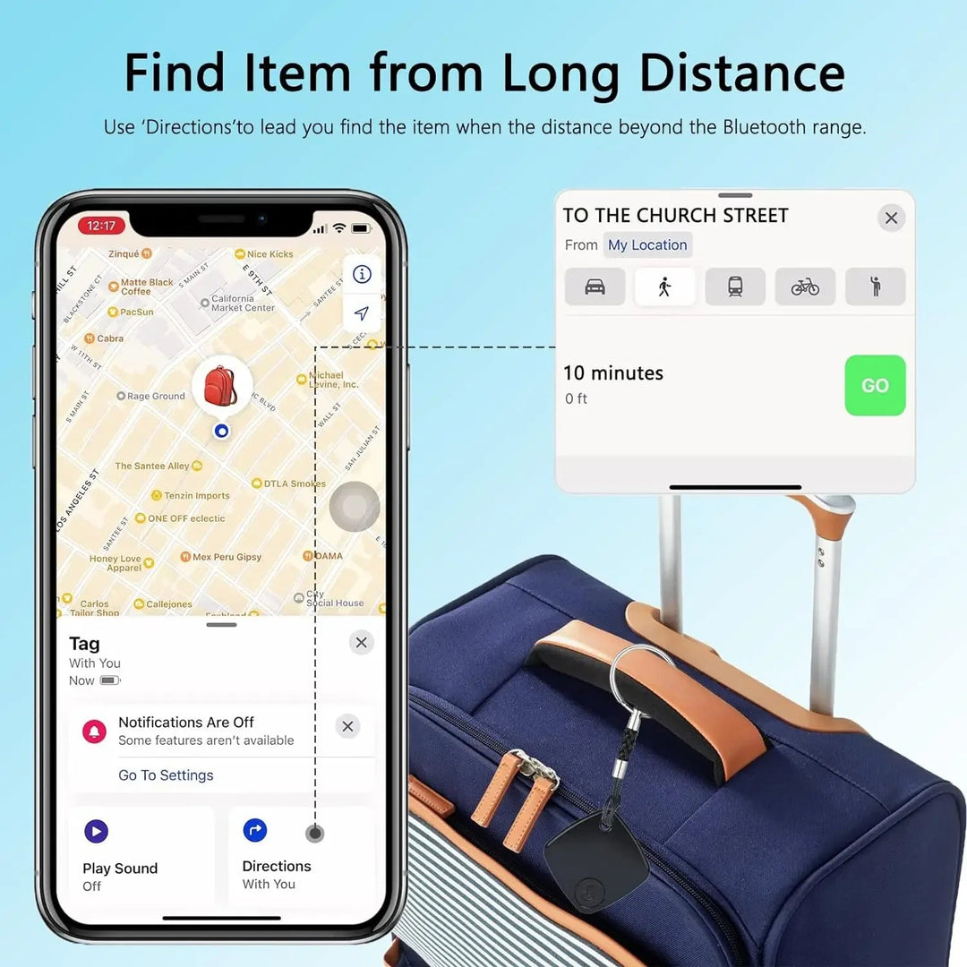 Bluetooth Tracker für iOS mit Lautsprecher und Austauschbarer Batterie – Verlorene Gegenstände Einfach Finden 2