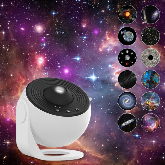 CelestialGlow | 12-in-1 HD Projektions- & Rotierende Sternenprojektorlampe1