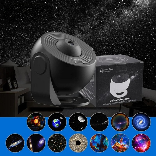 CelestialGlow | 12-in-1 HD Projektions- & Rotierende Sternenprojektorlampe2
