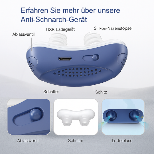 AirEase | Tragbares Antischnarchgerät für besseren Schlaf & freie Atmung