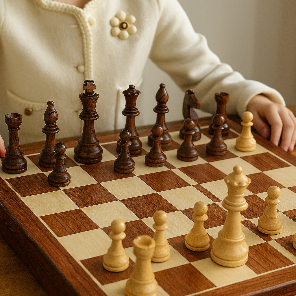 EliteSquare | Luxus Schachset – Langlebige Holzplatte & Detaillierte Figuren