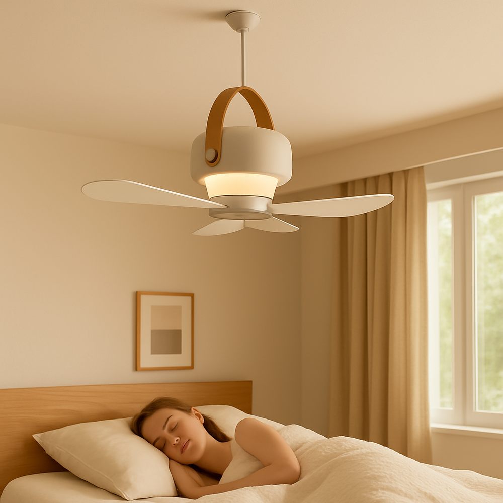 BreezeFlow | Kabelloser Deckenventilator – Leise & LED-Licht