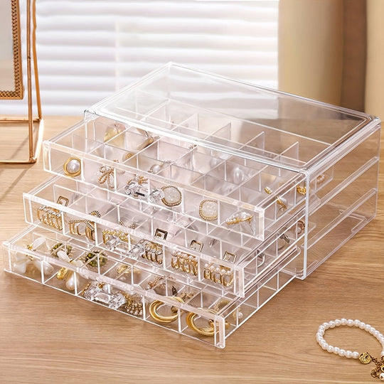 JewelVault | 3-Schicht-Ring- & Ohrring-Organizer