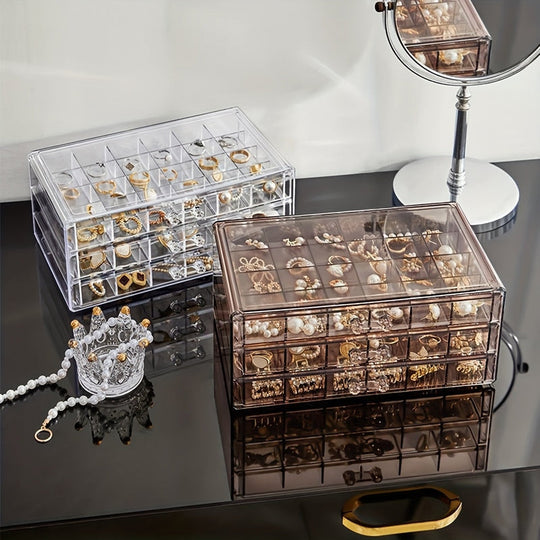 JewelVault | 3-Schicht-Ring- & Ohrring-Organizer