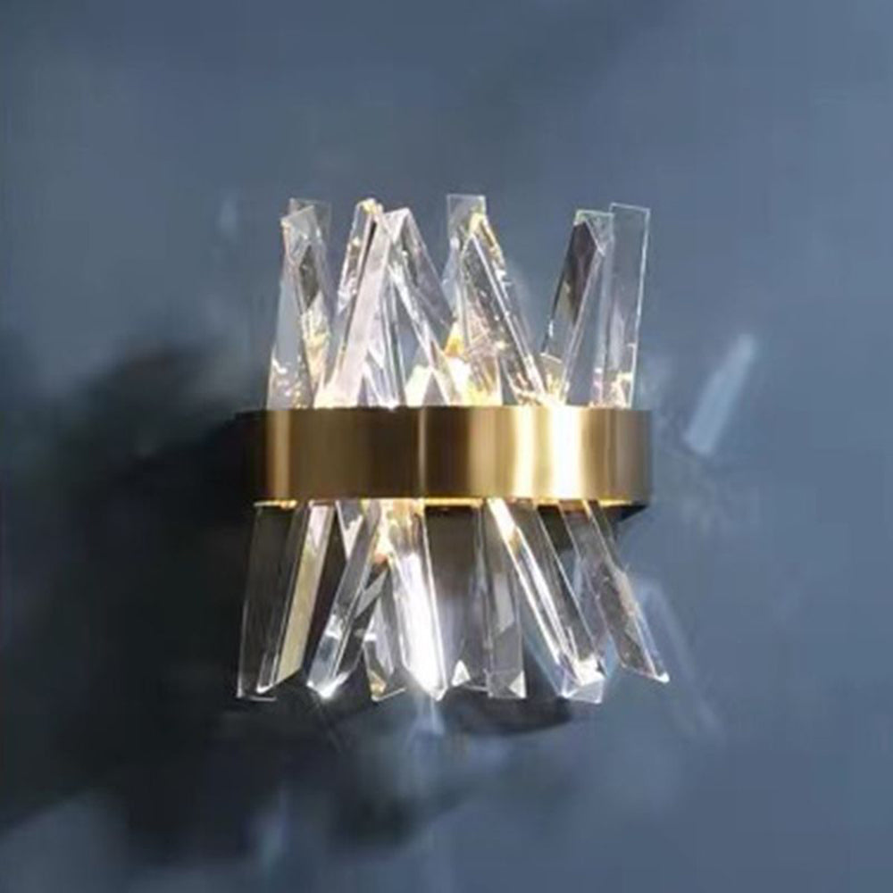 CrystalCrown | Goldene Kristall Wandleuchte3