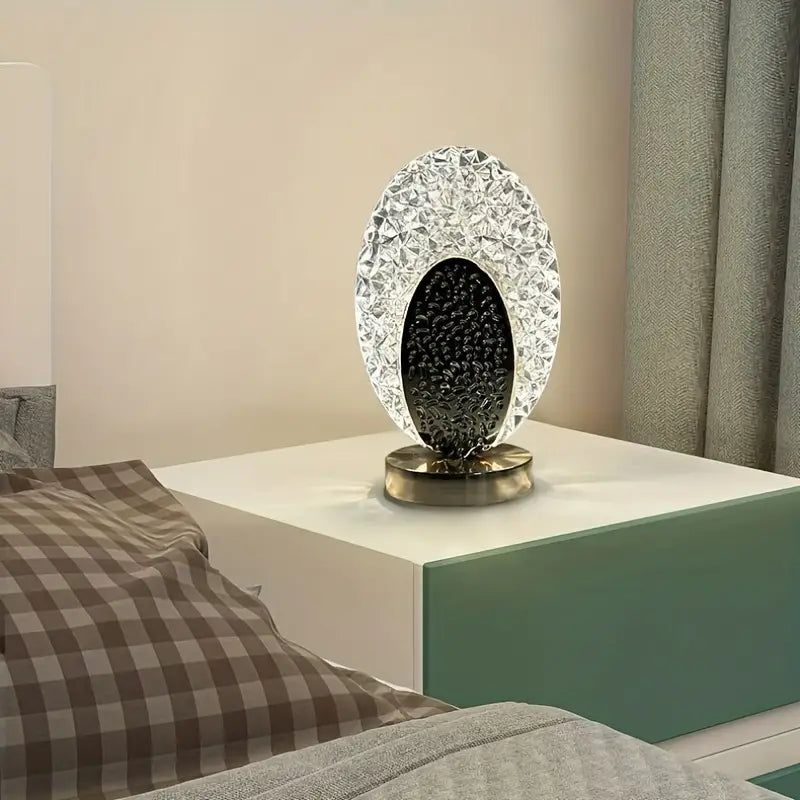 CrystalShine | Elegante & Luxuriöse Pfauen-Tischlampe4
