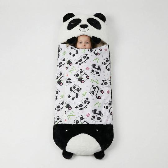 Cuddlio - Kinder Schlafsack Kuscheltier Kombination Panda Decorique.de