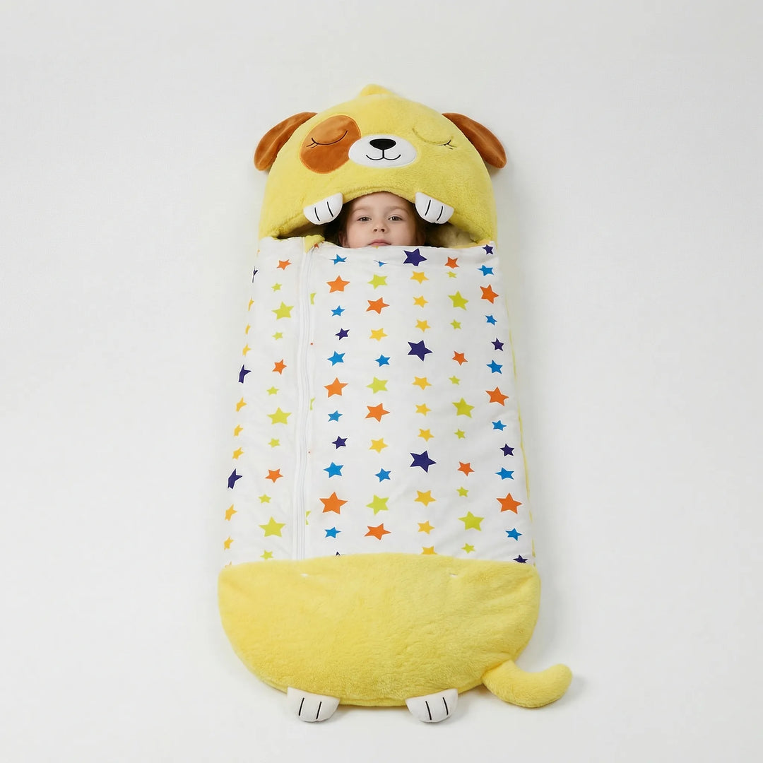 Cuddlio - Kinder Schlafsack Kuscheltier Kombination Hund Decorique.de