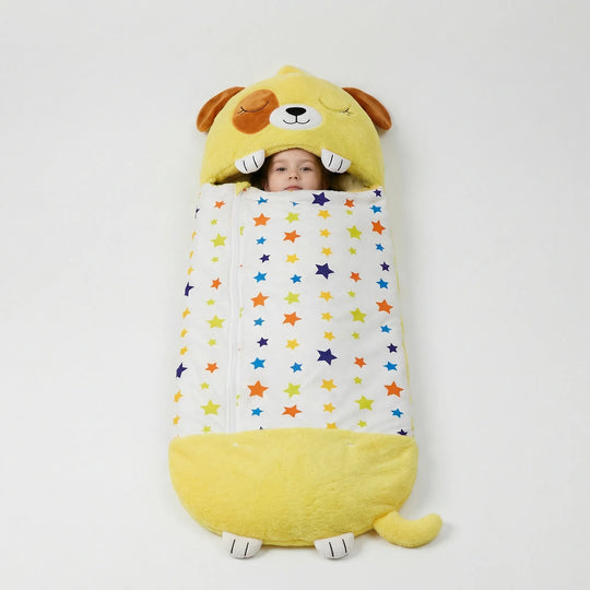 Cuddlio - Kinder Schlafsack Kuscheltier Kombination Hund Decorique.de