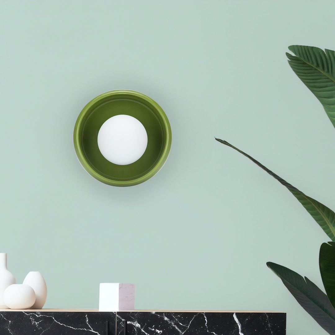 RingGlow | Elegante runde Wandleuchte aus Keramik