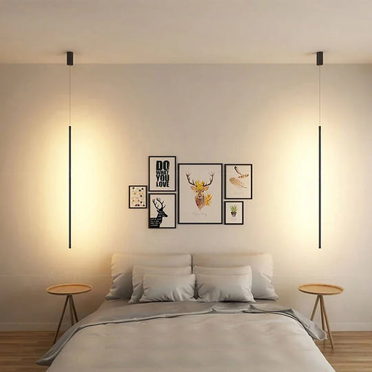 LineaLuxe | Minimalistische lange LED-Pendelleuchte aus Aluminium
