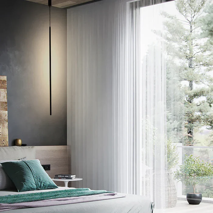 LineaLuxe | Minimalistische lange LED-Pendelleuchte aus Aluminium