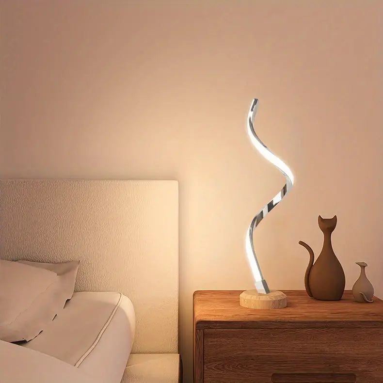 DimGlow | Luxuriöse & moderne Tischlampe aus Holz3