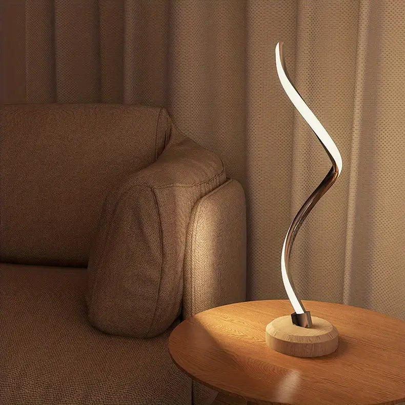 DimGlow | Luxuriöse & moderne Tischlampe aus Holz4