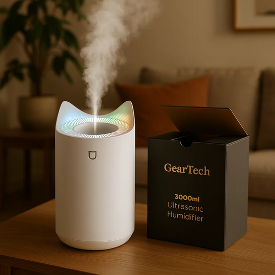 AeroMist | Ultraschall Luftbefeuchter – 3000ml Tank für 24h Laufzeit