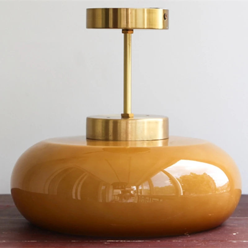 RetroSphere | Deckenlampe – Warme Ausstrahlung mit Orangem Glas