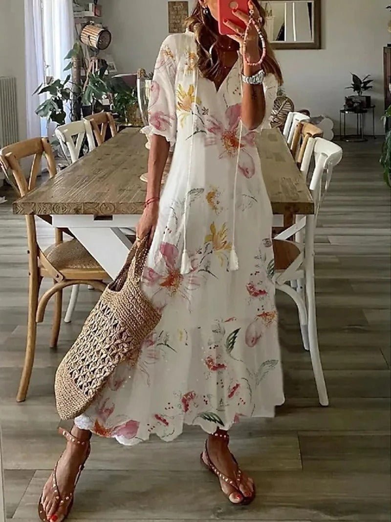 Elisa | Damen Sommer Strandkleid | Maxi2