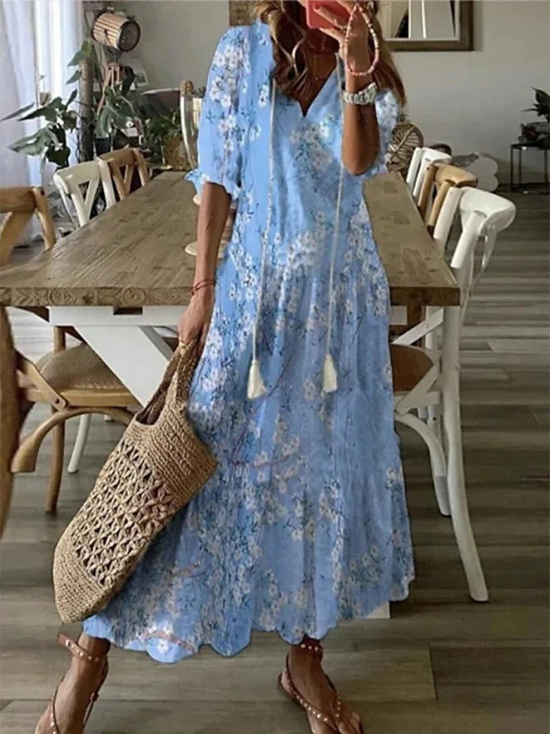 Elisa | Damen Sommer Strandkleid | Maxi4