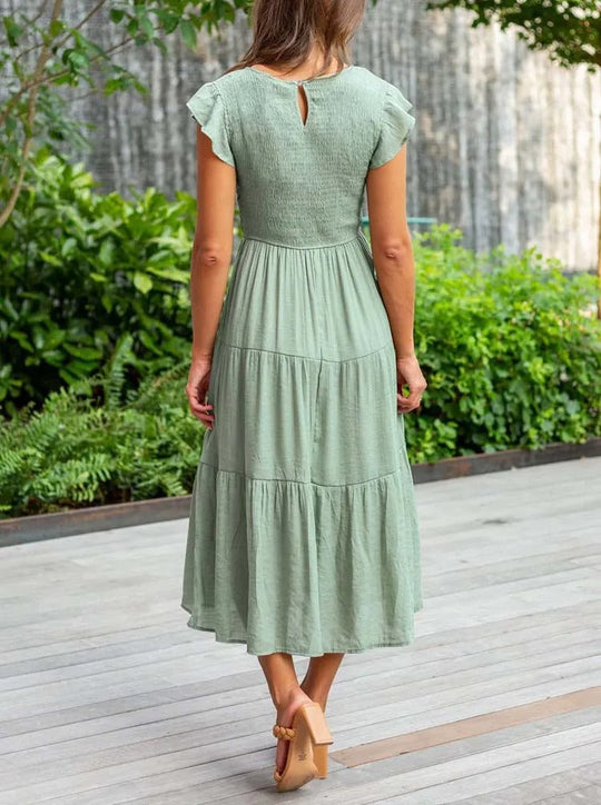 Elli | Damen Elegante Luftigekleid | Maxi10