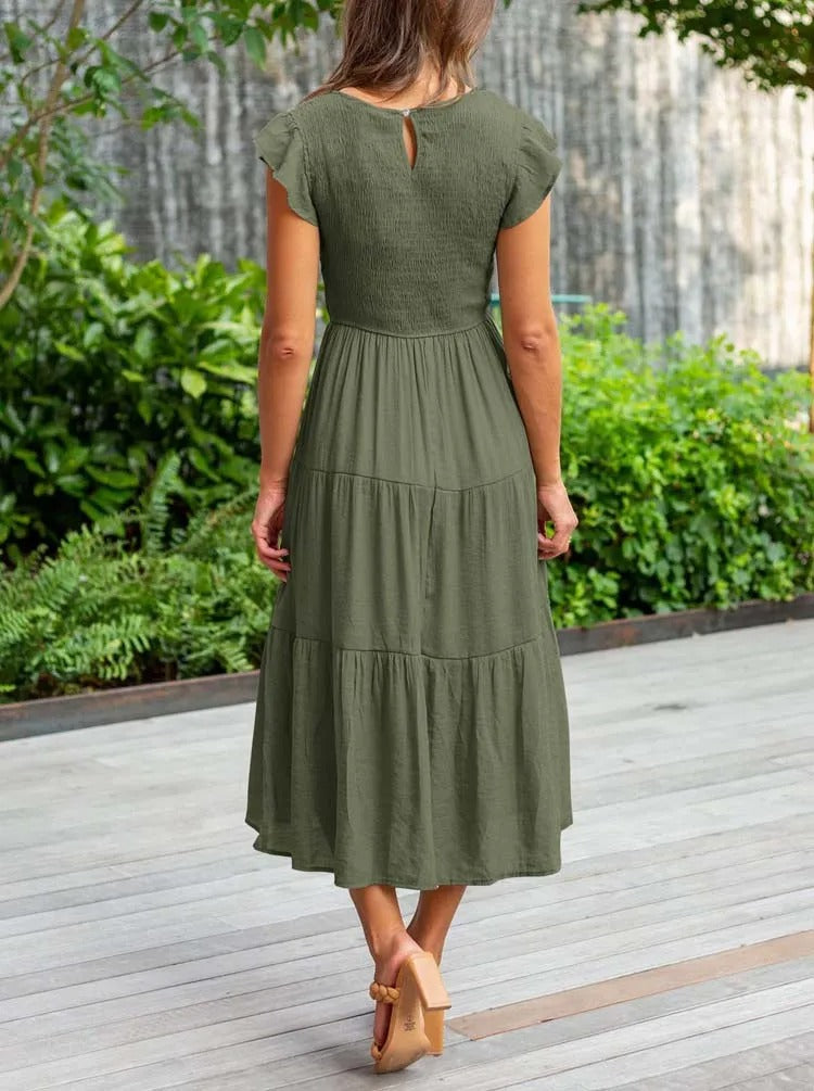 Elli | Damen Elegante Luftigekleid | Maxi11