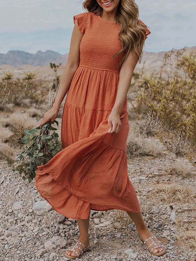 Elli | Damen Elegante Luftigekleid | Maxi13