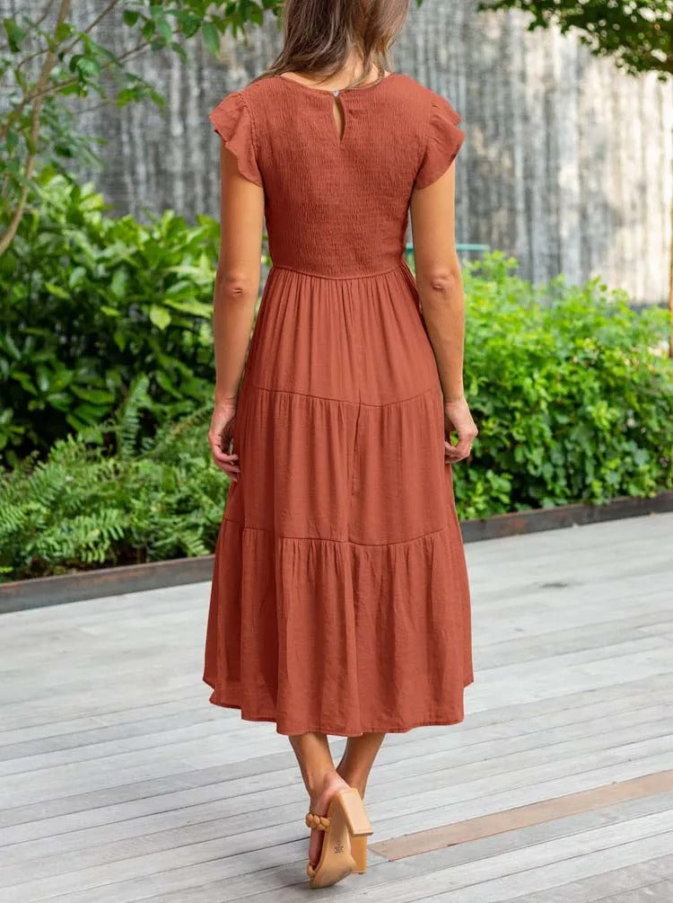 Elli | Damen Elegante Luftigekleid | Maxi5