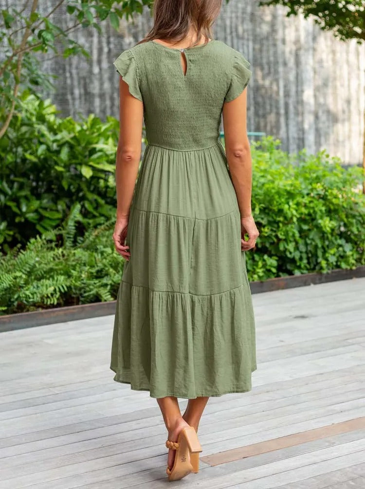 Elli | Damen Elegante Luftigekleid | Maxi9