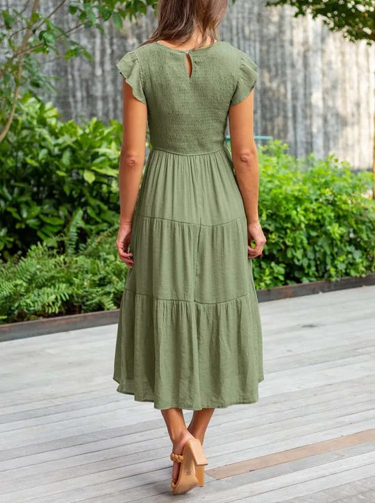 Elli | Damen Elegante Luftigekleid | Maxi9
