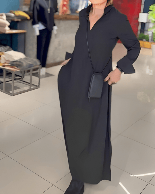 Emily | Damen Abend Langarmkleid | Maxi3