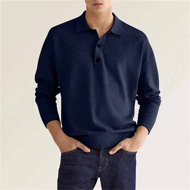 Ezekiel | Klassisches Langarm-Poloshirt | Herren7