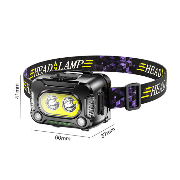 HeadGlow | Leistungsstarke USB wiederaufladbare Stirnlampe