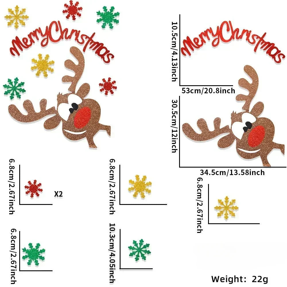 FestiveJoy | Charmante Weihnachtsaufkleber für Fenster & Türen13
