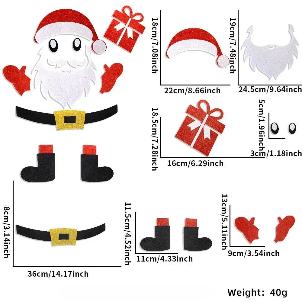 FestiveJoy | Charmante Weihnachtsaufkleber für Fenster & Türen19