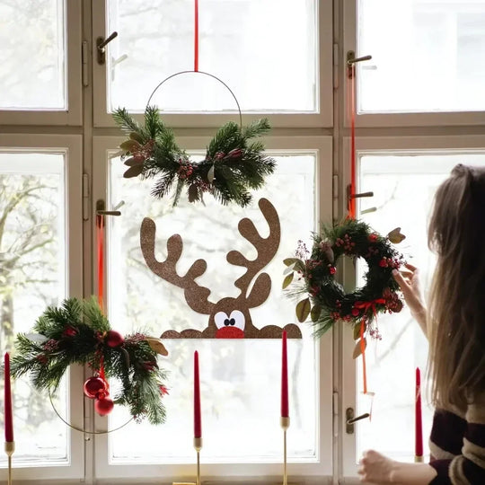 FestiveJoy | Charmante Weihnachtsaufkleber für Fenster & Türen6