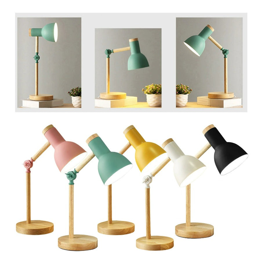 FlexiGlo | Verstellbare & Zusammenklappbare Tischlampe aus Holz6