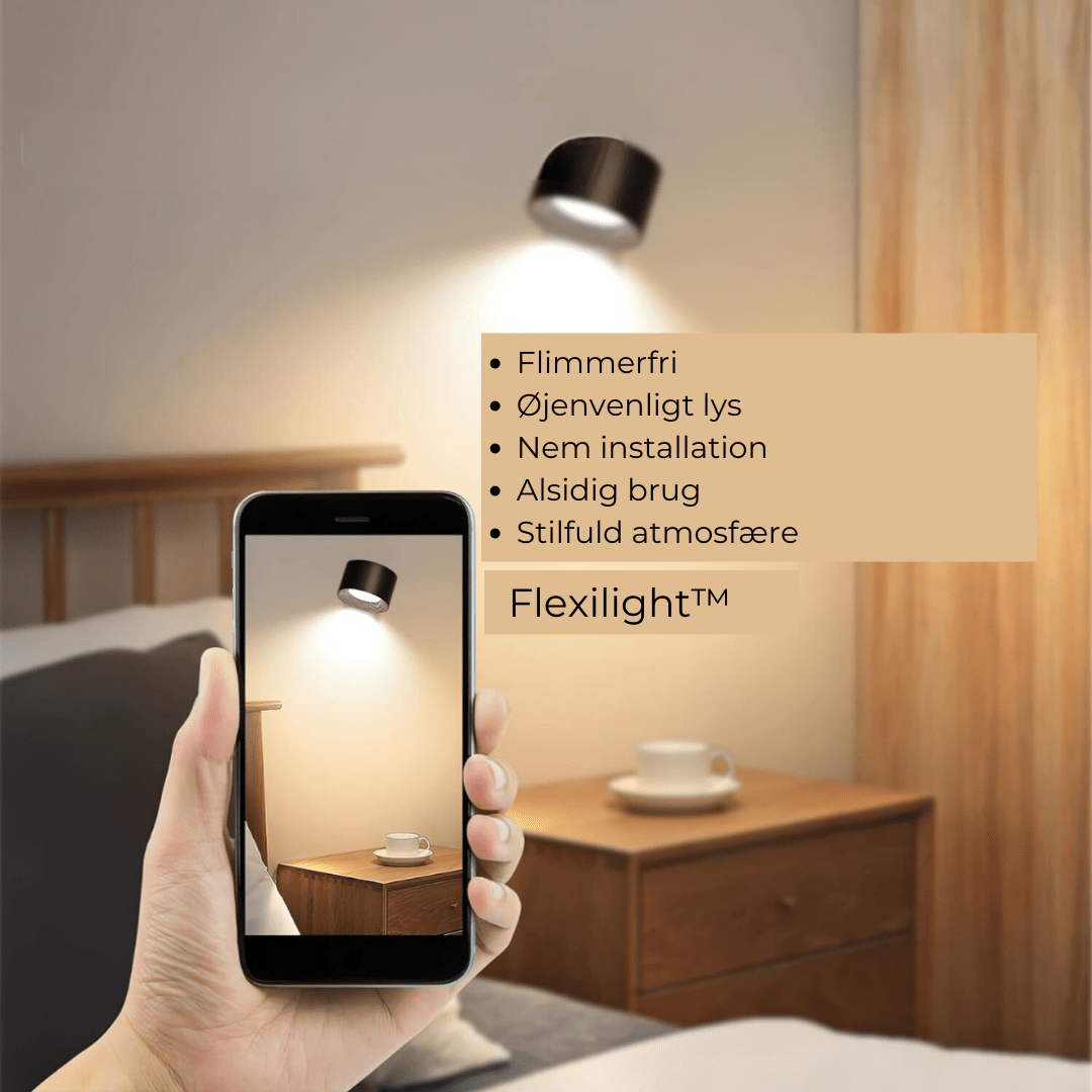 Flexilight | Kabellose wiederaufladbare 360°-Wandleuchte3