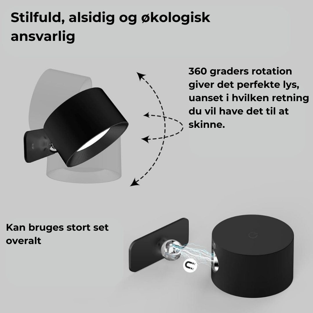 Flexilight | Kabellose wiederaufladbare 360°-Wandleuchte9