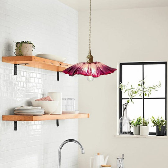 LumiLotus | Künstlerische Glas-Hängeleuchte im Retro-Stil